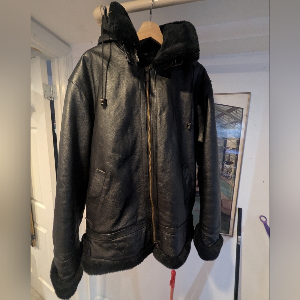 Wilda Genuine Leather Hooded Jacket
